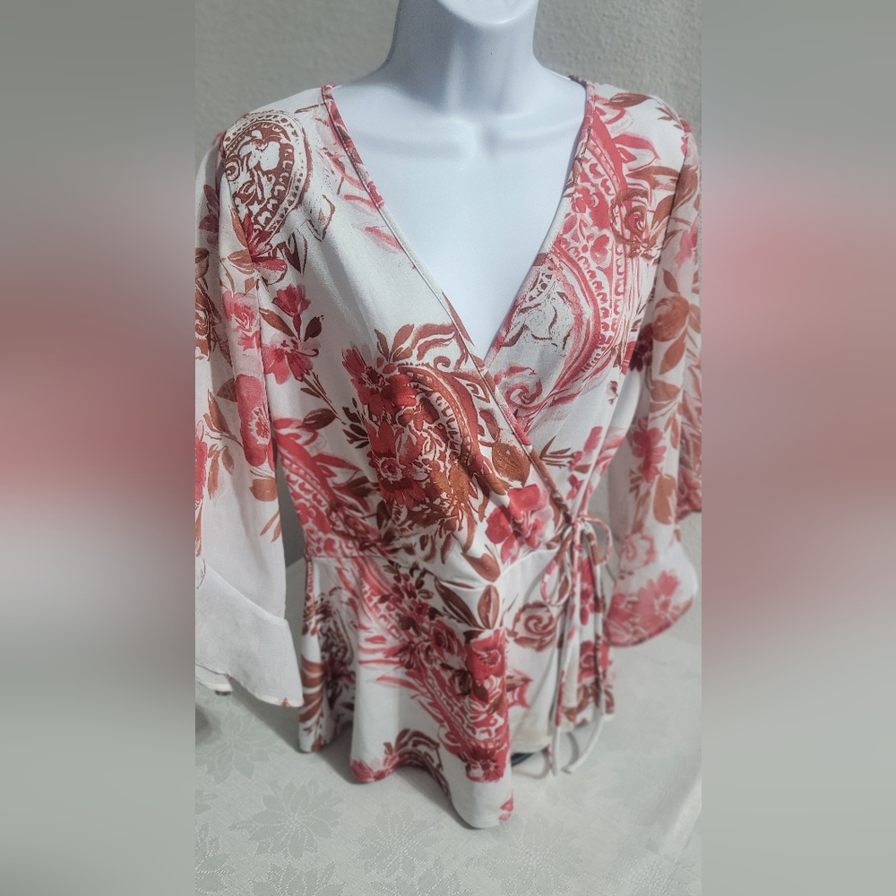 Floral Wrap Dress with Tie Waist